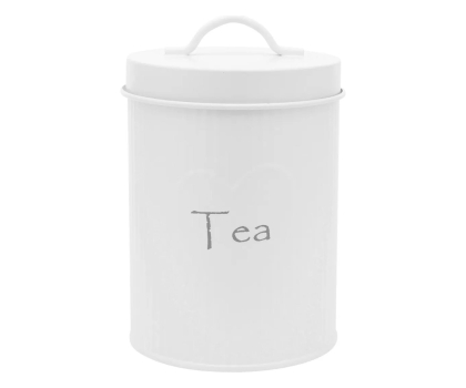 Pojemnik i worek próżniowy Altom Puszka metalowa z reliefem prążki 11x11x15 cm dek. Tea